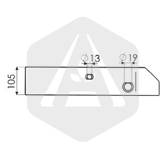 Contre-sep charrue KVERNELAND gauche 63604 adaptable