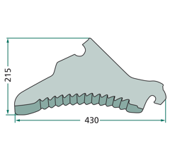 Couteau 430 mm pour presse P÷TTINGER 00434126 adaptable