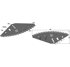 Couteau pour mélangeuse MAYER 1050317A adaptable - Blacksteel©