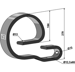 Ressort 45 x 12 mm HATZENBICHLER pour bineuse 1909010001 adaptable
