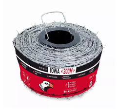 Fil barbelé IOWA galvanisé riche Ø2,4 mm - rouleau de 200m | MRT