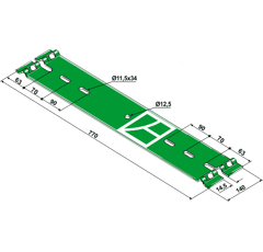 Blattfeder 770 mm für Grubber KVERNELAND 57063 Nachbau  