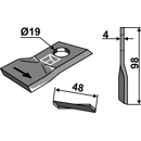 Couteau rotatif pour faucheuse SIP 151.171.311 adaptable - BlackSteel©