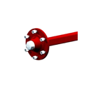 Demi-essieu sans freins carré de 50mm 4 goujons et demi voie de 500mm type F | MONROC