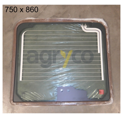 Vitre arrière dégivrante - bombée - teintée pour téléscopique JCB 827/80240 adaptable