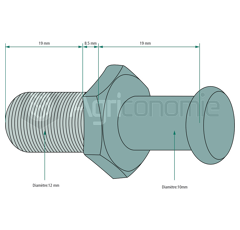 Boulon à clavette pour FENDT F281505210020 adaptable