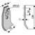 Fléau large 130 mm pour broyeur TAARUP 49305000 adaptable