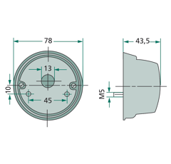 Feu arrière droite pour tracteur CASE IH 3051600R91 adaptable