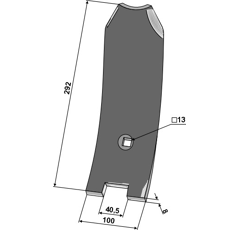 Leitblech 292 mm für Grubber KERNER 02-92.274 – Nachbau  