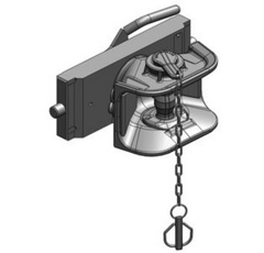 Zugmaul manuell,W= 310 S28, Ø 38 mm Bolzen, CHS, Schwarz    