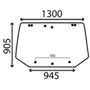 Heckscheibe oben 1300 mm für Traktor NEW HOLLAND 82000316 Nachbau