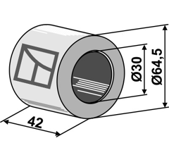 Hartholzlager - Ø30mm