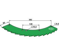 Lame de scie doite pour machine agricole KEMPER LCA78230|78230 adaptable