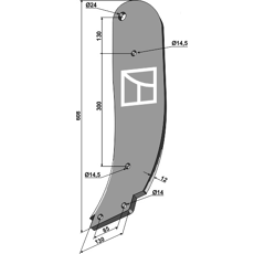 Lame gauche type MICHEL pour décompacteur adaptable 