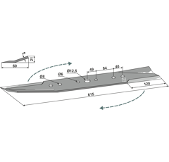 Couteau pour faucheur AVANT TECNO OY A33205 adaptable - Blacksteel©