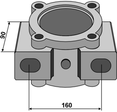 Lagergehäuse 160 x 90 mm Nachbau  