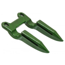 Doigt double pour barre de coupe JOHN DEERE H153719 adaptable