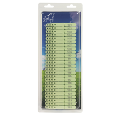 Lot de 100 boucles pour marquage vert 30 x 10 mm - UKAL