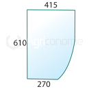 Pare-brise inférieur G de machine agricole CASE IH 248716A1 adaptable