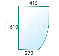 Pare-brise inférieur D de machine agricole CASE IH 248717A1 adaptable