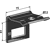 Halter für Zinken 40x12 mit Verstärkungsfeder 40x10 - 40x40