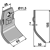 Fléau large 105 mm pour broyeur SPRAGELSE 112400 adaptable
