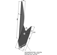 RANDSCHARSPITZE LI.  290 x 120 mm LEMKEN 3374445