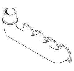 Collecteur d'échappement pour tracteur JOHN DEERE T20249 adaptable
