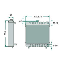 Radiateur pour tracteur CASE IH 3233229R92 adaptable