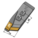 Pflugscharspitze - links - Hartmetall