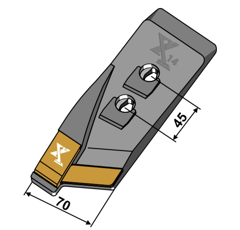 Pflugscharspitze - links - Hartmetall