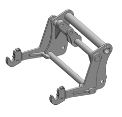 Interface pour télescopique MANITOU/3PTS CAT2 adaptable