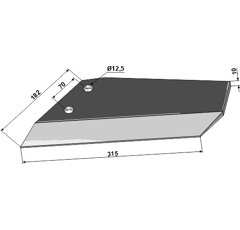 Flügelschar links für DAL-BO 76253 Nachbau