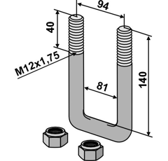 Boulon étrier M12 x 1,75 mm adaptable - BlackSteel©