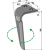 Dent gauche pour herse rotative RAU 0058899 adaptable 