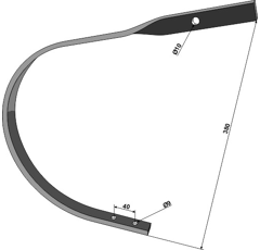 Dent pour cultivateur KVERNELAND RF2567000 adaptable - Blacksteel©