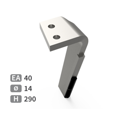 Dent de herse rotative Droite plaquettes carbure RABEWERK 8409.12.02 adaptable