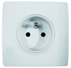 Prise 2p+t 16a borne-auto+griife diwone blanc
