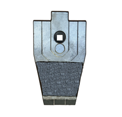 Soc de cultivateur en V avec plaquettes carbure et rechargement AMAZONE XL0018 adaptable - BlackSteel©
