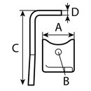 Dent droite forgée pour herse rotative KUHN KUH93N adaptable