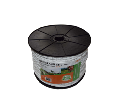 Elektroseil 200m weiß 8mm 6 x 0,40 Niro