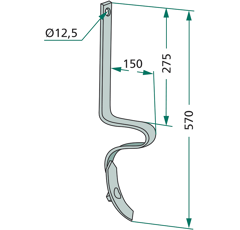 Dent complete pour semoir AMAZONE 3116000 adaptable