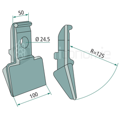 Marteau pour broyeur 100x50mm DOPPSTADT Adaptable