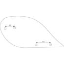 Versoir de rasette droit pour charrue LEMKEN 3470654 adaptable 