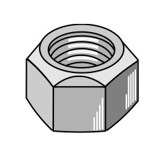 Ganzmetallmutter mit Klemmteil M14 - DIN980 verz. 10.9 Europäische EA-Qualität