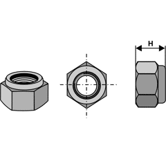 Écrou hexagonal à freinage interne - M14x1,5