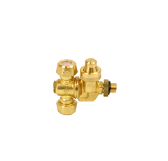 Porta boquilla doble latón con antigoteo 1/4" macho
