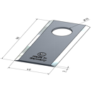 KM-Klinge glatt 90x40x3 mm, LochØ: 19 mm VF06561543N Fahr - Kverneland Nachbau 