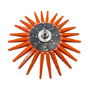 KIT étoiles à doigts rouge 950 mm pour bineuse adaptable - BlackSteel©