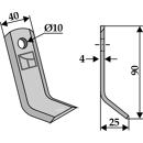 Fléau 90 mm pour broyeur AGRIA 490196 adaptable